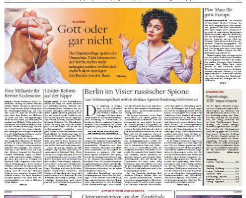 Welt am Sonntag mit neuer Buchstruktur